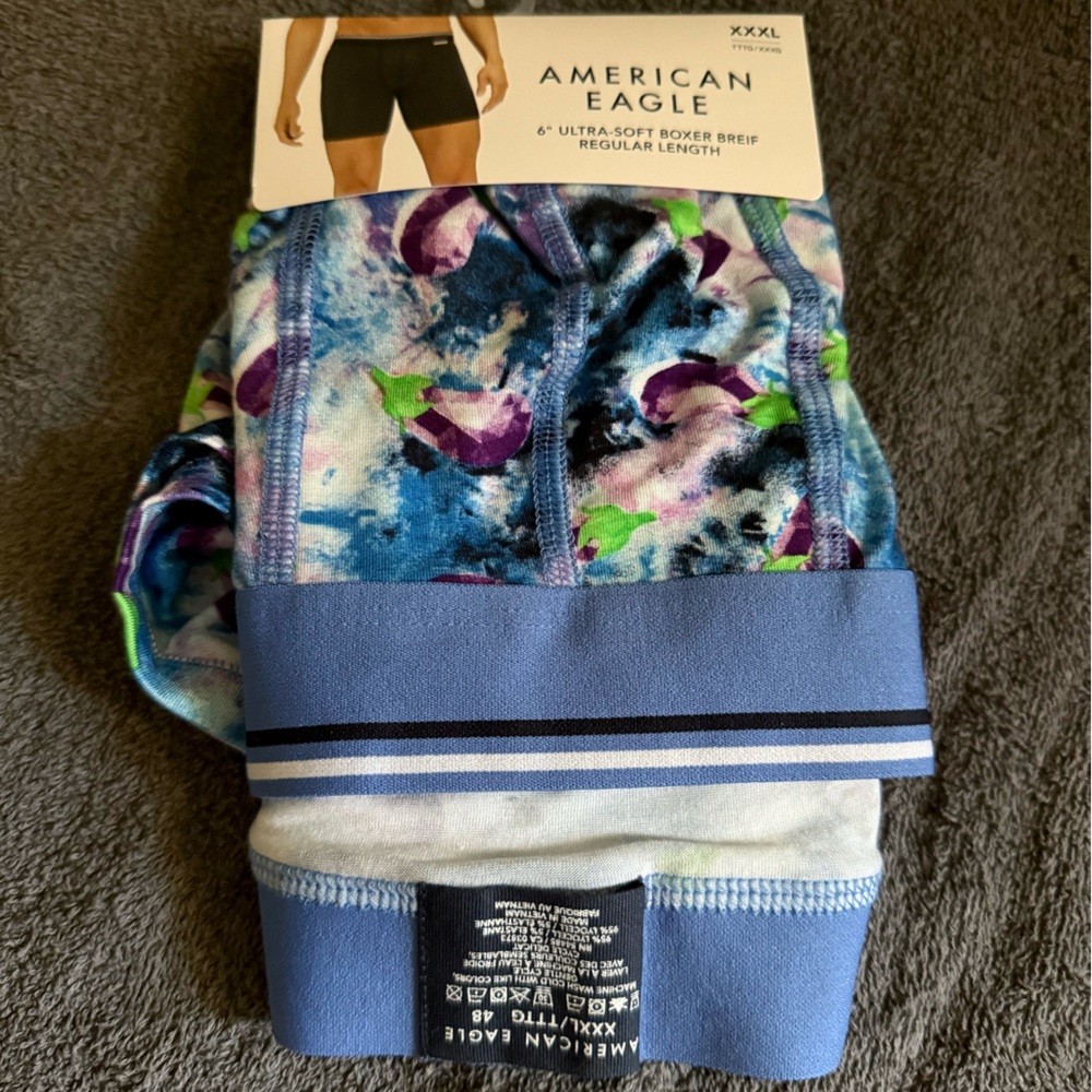 American Eagle Outfitters Blue and Purple Boxer Briefs New XXXL - Picture 2 of 2